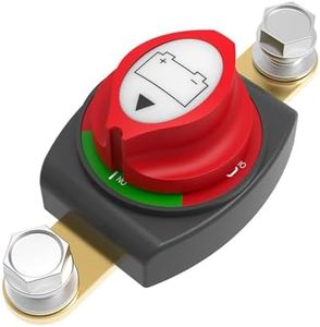 Car Battery Disconnect Switch 12v Heavy Duty,Battery Cut Off Switch Negative On/Off 12-48V Top Post,Battery Kill Switch for Car, Vehicles, RVs, Campers, Trucks and Boats