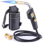 TAUSOM Propane Torch Kit Hose Torch 4.9FT, Mapp Gas Torch, Map Gas Torch Kit Flow Adjustment, Soldering Brazing Welding BBQ Torch for Propane Mapp Map Pro Gas