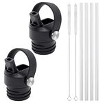 PHULWEL Straw Lid for Hydro Flask Standard Mouth and Narrow Mouth, Sports Caps Water Bottle Accessories Top Replacement Straw Lid - 2 Pack