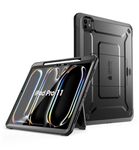 SUPCASE for iPad Pro 11 Inch Case M4 2024 5th Generation with Pencil Holder (Unicorn Beetle Pro), [Built-in Screen Protector & Stand] Full-Body Rugged Cover for iPad Pro 11 Inch M4 2024 5th Gen,Black