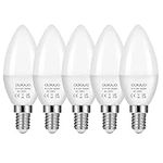 OUKAJO E14 LED Light Bulb,Small Edision Screw (SES) Candle, Energy Saving Light Bulb,5W(Equivalent to 40W) Warm White 3000K 450lm,5 Count (Pack of 1)