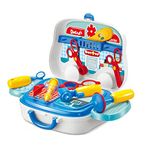 MUREN® Doctor Set with Portable Briefcase Pretend Play Toy - Doctor Play Medical Center Set for Toddler Boys Girls -Birthday Gift for Kids (Blue)