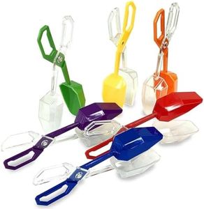Skoolzy Jumbo Rainbow Tongs 6 Piece Toys_and_Games Set, Fine Motor Skills Handy Scoopers Rainbow Color Sorting Learning Tools Skill Development for Baby & Kids