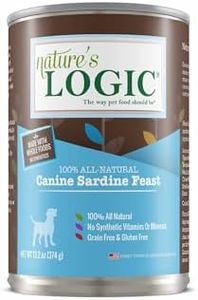 Nature's Logic Grain-Free Canned Dog Food - 90% Animal Proteins - 100% Natural Wet Dog Food Cans - No Common Allergens - All Life Stages - Ideal for Sensitive Dogs - Sardine, 12/13.2oz