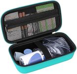 Elonbo Carrying Case for Portable Handheld Inhaler Nebulizer Machine for Adults and Kids, Asthma Inhaler Spacer Travel Case, Handheld Mesh Atomizer Machine Holder, Inhaler Spacer Bag, Green. CASE ONLY