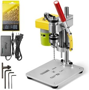 Mini Drill Press, Benchtop Drill Press, Small Drill Press 7-Speed CNC 795 Motor Portable Precision Drilling Machine B10 Chuck for DIY Jewelry Metal Wooden Acrylic