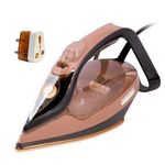Hamilton Beach Fully-Automatic Steam Iron with iSense Technology, Steam Iron, Intelligent Auto-Temp, iron for clothes, Ceramic-Coated Soleplate with 5-Year Warranty, Auto Standby, 45g/min Steam, Gold