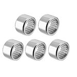 sourcing map HK2016 Drawn Cup Needle Roller Bearings, Open End, 20mm Bore Dia, 26mm OD, 16mm Width (Pack of 5)