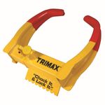 TRIMAX TCL65 Wheel Lock Anti Theft – Trailer Wheel Lock, Car Wheel-Lock, Car Boot Style Wheel-Clamp for 6”–10.5” Tires, Heavy Duty Security for Trailer, Cars, Truck, Boat, ATV, Camper, and More
