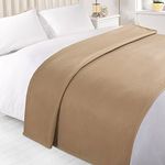 Dreamscene Wholesale 10 x Plain Fleece Blanket Bulk Warm Sofa Throw Over Joblot - 120 x 150cm, Mink Beige
