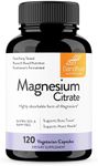 Sandhu's Magnesium Citrate Highly Absorbable Gluten, Soy Diary Free No Fillers 120 Vegetarian Capsules