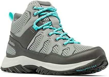 Columbia Women's Granite Trail Mid Waterproof, Titanium Grey Steel/Bright Aqua, 8