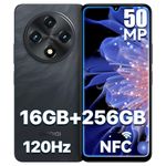 Unlocked Cell Phones Canada, UMIDIGI G100 Smartphone, 16 (8+8)+256GB, Android 14, 6.9" 120Hz Display, 6000mAh Battery, NFC, 4G Dual SIM, Mobile Phone