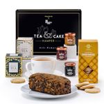 Hattie's Gifts Ultimate Tea Gift Set - Afternoon Tea & English Breakfast Tea in 1, with Luxury Rich Fruit Cake, Scottish Jams & Biscuits Gift Set - Food Gifts for Women & Men