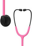 Clairre Pink Stethoscope for Nurses, Doctors and Nursing School Students, Single Head for Home Use Medical Supplies with Accessories Stethoscope Name Tag