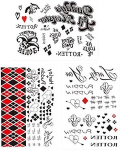 3 Sheets PADOUN Halloween Tattoos Temporary Stickers, Temporary Tattoos for Women, Large Full Body Arm Tattoo for Costume Cosplay Party Accessory