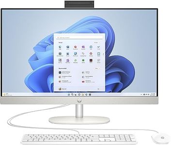 HP Ordenador de sobremesa Todo en uno, Pantalla FHD de 27 Pulgadas, AMD Ryzen 3 7320U, 8 GB DDR5 de RAM, SSD de 512 GB, Unidad gráfica AMD Radeon, Windows 11 Home, Color Blanco