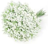 DEEMEI Artificial Baby Breath Flowers White Gypsophila Bouquets 15 pcs Real Touch Flowers for Wedding Party Home Decoration