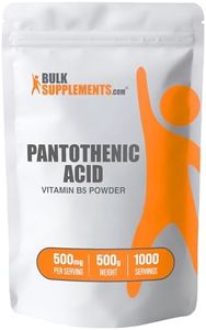 BulkSupplements.com Vitamin B5 Powder - Pantothenic Acid 500mg - Skin Vitamins - B5 Vitamins - Acne Supplements - Acne Vitamins - Clear Skin Vitamins (500 Grams - 1.1 lbs)