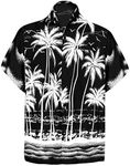 LA LEELA Mens Hawaiian Shirts Short