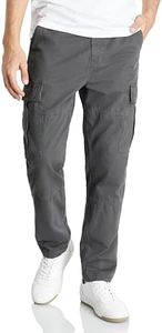Symbol Premium Men's Regular Fit Washed Cargo Pants (Pure Cotton | Relaxed Fit) (SP-M-A25-CT-105-Mid Grey-38)