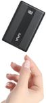 VRURC Mini Power Bank 10000mAh, 22.5W USB C Portable Charger, Fast Charging QC PD3.0 Small Phone Battery Pack, 4 Output 3 Input, LED Display, Compatible with iPhone 15 14 13 12, Samsung, Black