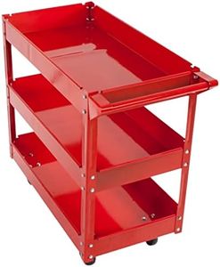 Carro de Taller Profesional de 3 Pisos - Con Ruedas Maniobrables y Espaciosas Superficies de Carga - Dimensiones: 700x350x760mm