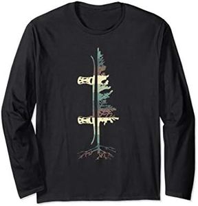 Vintage Pine Snowboard TShirt Snowboarding Gift Tee Shirt Long Sleeve T-Shirt