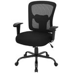 BestOffice Big and Tall Office Chair, 400 lbs Ergonomic Mesh Desk Chair with Lumbar Support and Adjustable armrest Wide Seat Rolling Swivel Task Executive Chair for Home Office (Black)