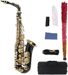 Summina Golden Lacquered Brass Saxophone With E Flat Note, Alto-Saxophone, Key Type 82z, Wind Instrument, Wood, With Brush, Cloth, Gloves, Padded Strap