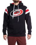 Calhoun NHL Surf & Skate Mens Varsity Retro Style Pullover Hoodie – The Coastal Collection (X-Large, Carolina Hurricanes)