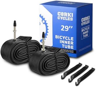Corki Cycles 29 Inch Mountain Bike Tube 29 x 2.125 2.25 2.3 2.35 2.4 Presta Valve 48mm, Butyl Rubber 29 Inch Bike Tire Tube 2-Pack