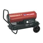 Sealey Space Warmer® Kerosene/Diesel Heater 70,000Btu/hr with Wheels - AB7081,Black