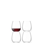 LSA International Borough Stemless Glass 455 ml Clear | Set of 4 | Dishwasher Safe | BG11