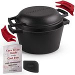 Cast Iron Dutch Oven - 3-Quart Deep