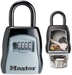 MASTER LOCK Portable Key Safe with Shackle, Medium 90 x 157 x 40 mm, Outdoor, for Home Office Industries Vehicles