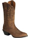 Ariat Heritage Round Toe Western Boots - Women’s Leather Cowgirl Boots, Distressed Brown, 5.5 Wide