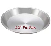 (1PC-12") Aluminum Pie Pan Commercial Grade Round Pie Plate Size 12" x 1mm Thick