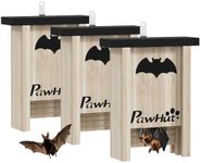 PawHut Wooden Bat Houses, Pack of 3