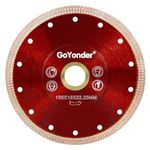 GoYonder 7 Inch Super Thin Tile Saw Blade, Diamond Blade for Angle Grinder, Dry Wet Tile Blade for Ceramic Tile, Concrete, Granite Cutting