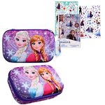 Frozen Molded Pencil Case Pencil Case with Frozen Sticker Book with Puffy Stickers 4 Sheet Over 300 Stickers