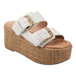 Marc Fisher LTD Women's Palery Wedge Sandal, Chic Cream 150, 8