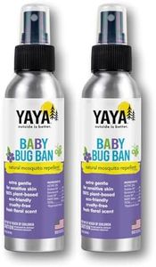 YAYA ORGANICS Baby Bug BAN – All-Natural, Proven Effective Repellent for Babies, Kids and Sensitive Skin (4 Ounce Spray, 2-Pack)