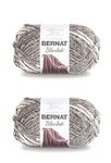 Bernat Blanket Silver Steel Yarn - 2 Pack of 300g/10.5oz - Polyester - 6 Super Bulky - 220 Yards - Knitting/Crochet