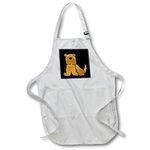 3dRose Apron, polycotton, White, Medium