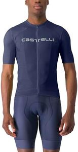 Castelli Men’s Elements Jersey for Road and Gravel Biking l Cycling, Belgian Blue/Ivory, Large