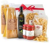 Gusta Pasta Gift Basket in Deluxe Packaging - Made in Italy - Healthy Holiday Basket Gift for Men, Birthdays, Families, Parties, Housewarming, Client Thank You & Sympathy Gift Baskets Food