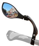 Hafny NEW Handlebar Bike Mirror, HD Glass Lens (Anti-glare Blue Left) HF-M902LB-FR01