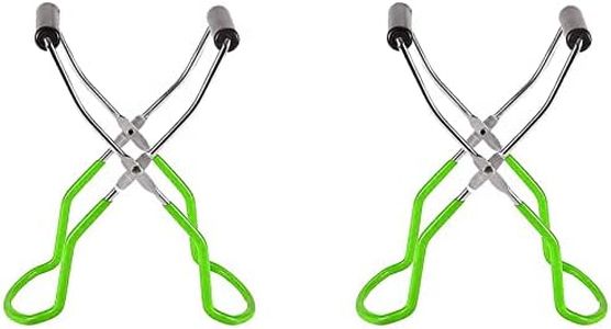 tunghey 2Pack Canning Jar Lifter Tongs Stainless Steel Jar Lifter with Grip Handle for Safe and Secure Grip (green)