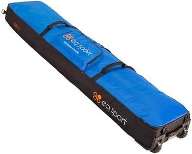 EQ SPORT Rolling Snowboard Bag with Wheels for Air Travel - Fully Padded Snowboard Bag - Durable and Waterproof Snowboard Bag for Air Travel - Storage for Board, Boots, and Snow Gear - Blue, 158cm